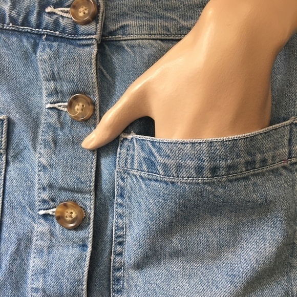 WE the Free | Free People Denim Skirt Button Front High Rise Don't get me wrong - Picture 7 of 15